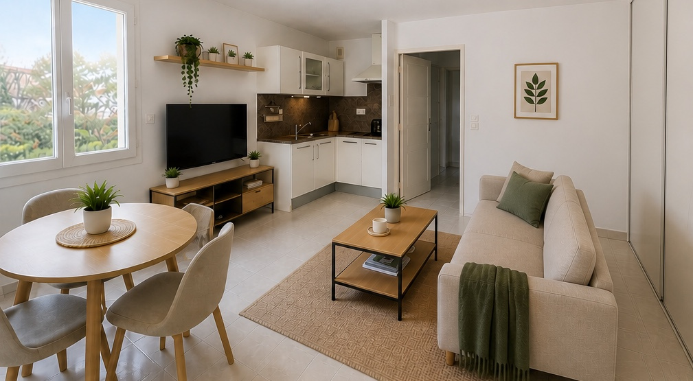 MIREVAL CENTRE VILLE , APPARTEMENT T2