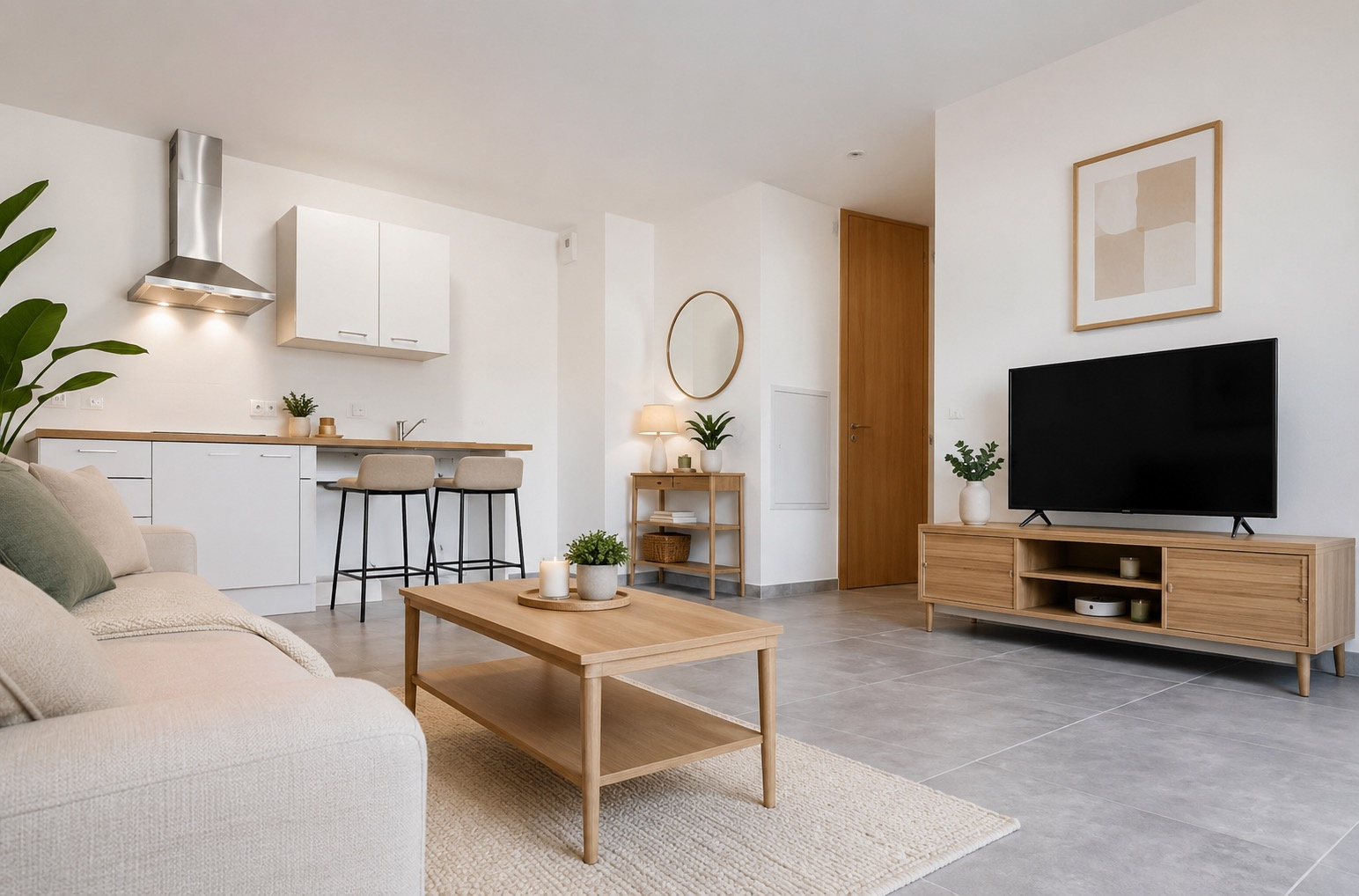 Appartement T3 grande terrasse et parking Centre ville Follelli